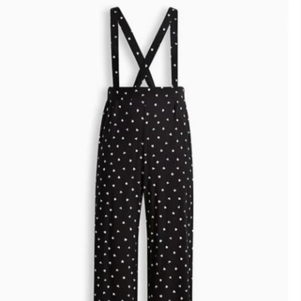 Torrid size 2 Black and white Mickey and Minnie print Overalls